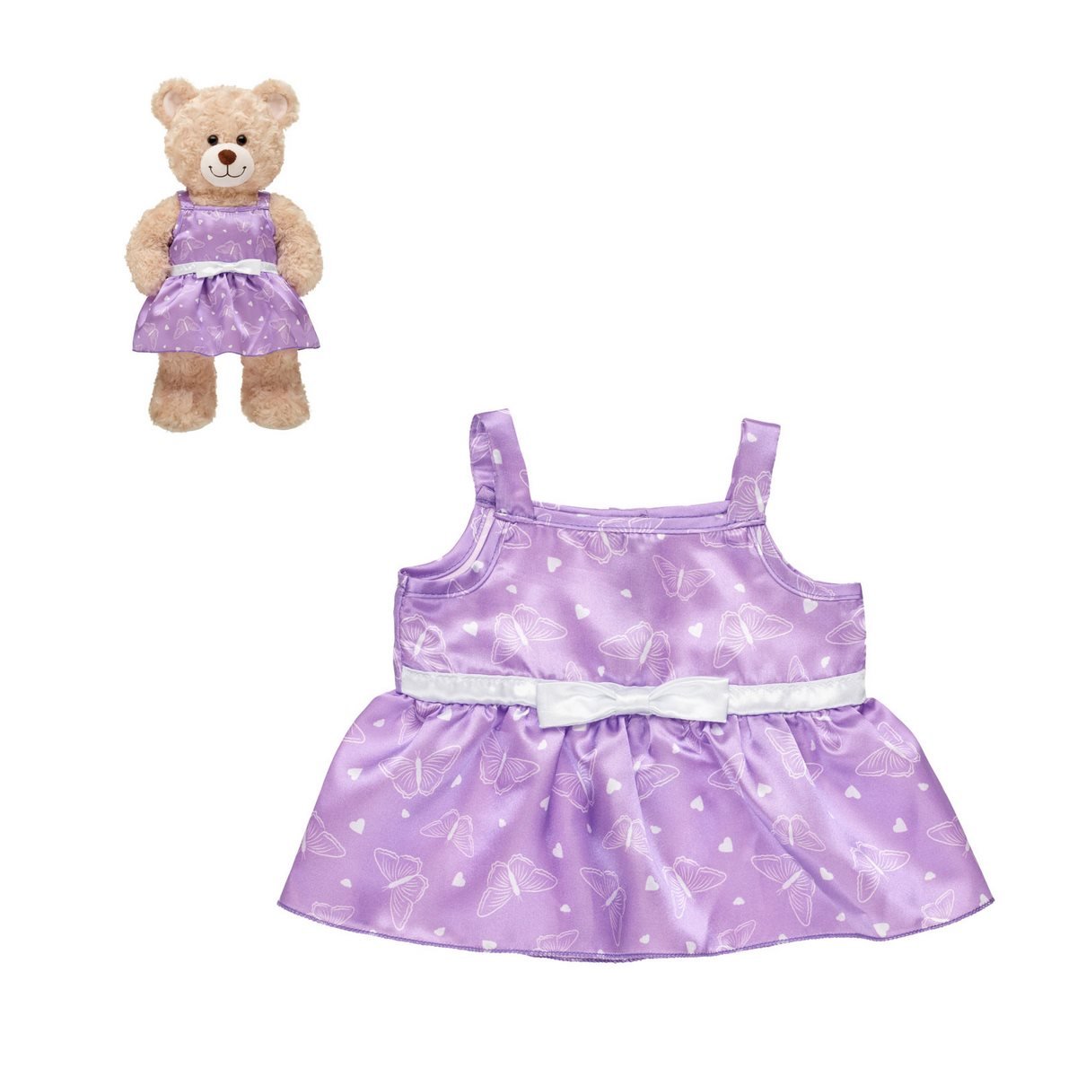 Vestido Morado Print Mariposa Fairy Friends Build-A-Bear